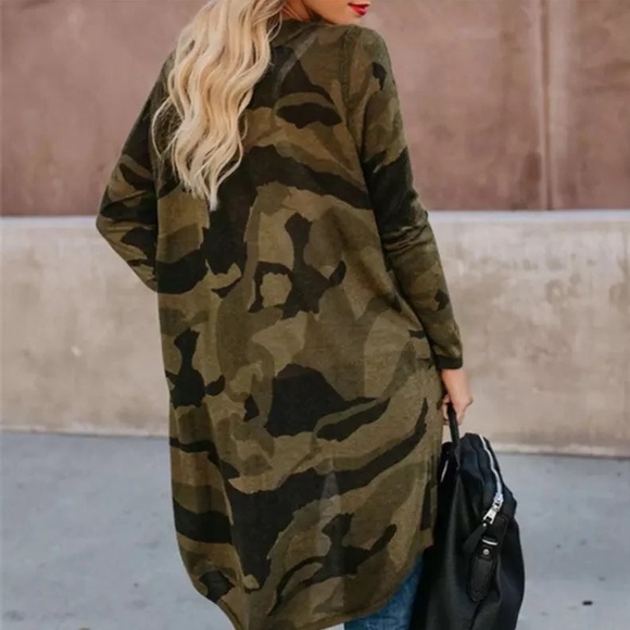 Womens Leopard Print Cardigan Lightweight Long Sleeve Open Front Fall Cardigans - Picture 4 of 6